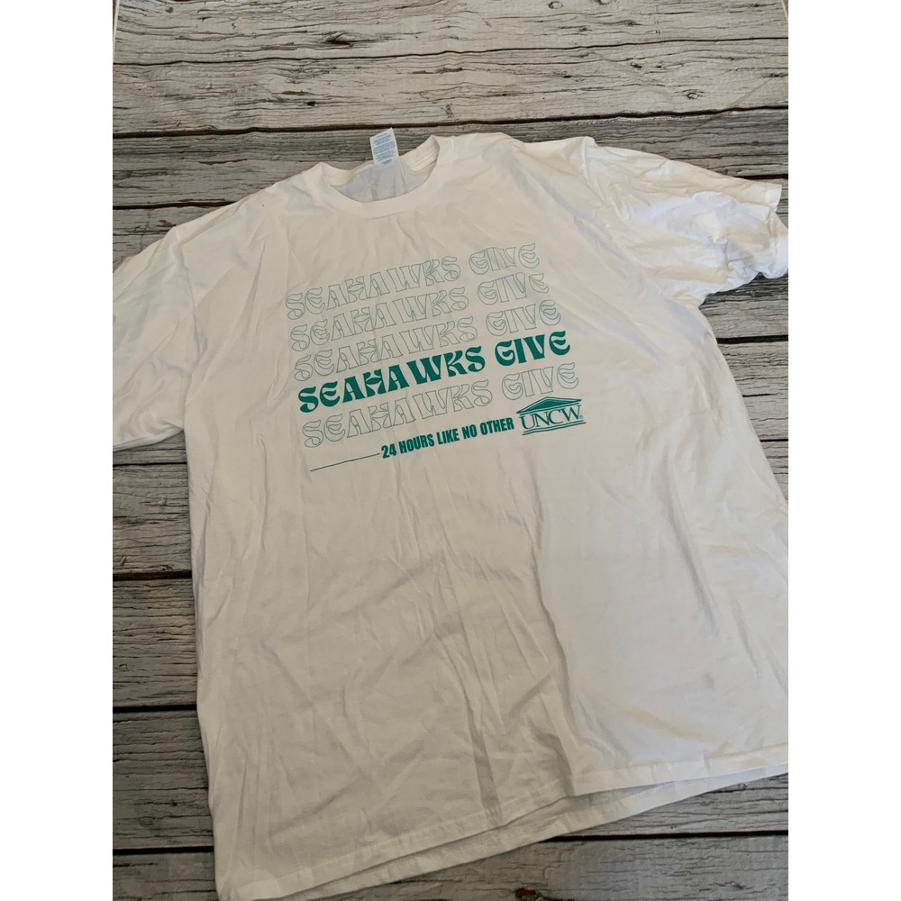 UNCW Seahawks Give Port & Company Fan Favorite Graphic T-Shirt White XL